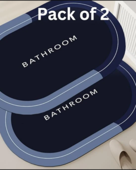 Non-Slip Bath Mat Set of 2 | Quick-Dry Safety Rug for Bathroom, Shower & Tub